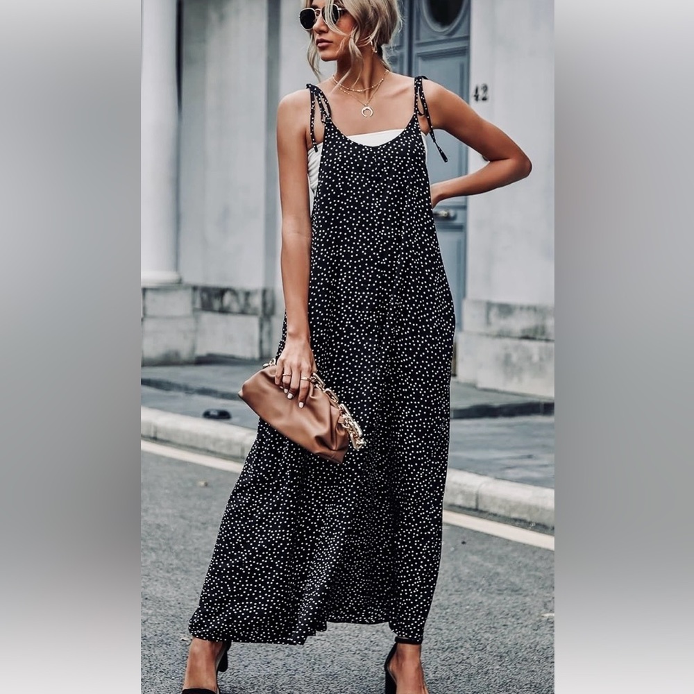 Elegant Black and White Polka Dot jumper